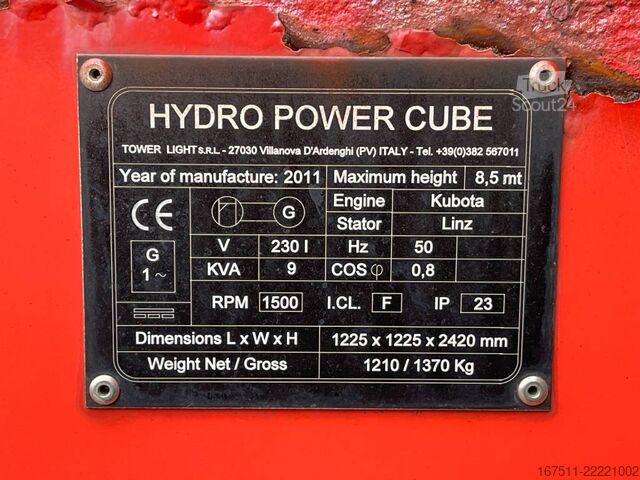 Lichttoren Tower Light Hydro Power Cube