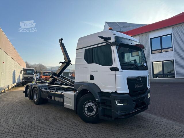 Camion benne à bras amovible MAN TGS 26.480 6x2-4 BL CH TGS 26.480 6x2-4 BL CH, Lenk-/Lift, OptiView, LED, Navi, Motorabtrieb