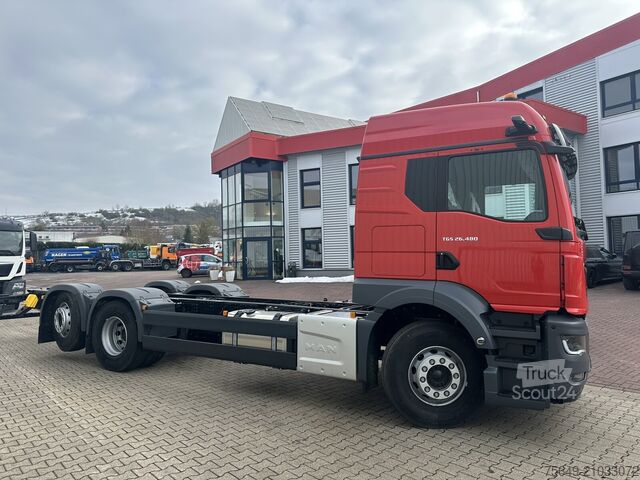 Vrachtwagenchassis MAN TGS 26.480 6x2-4 BL CH TGS 26.480 6x2-4 BL CH, Lenk-/Lift, OptiView, LED, Navi, Motorabtrieb