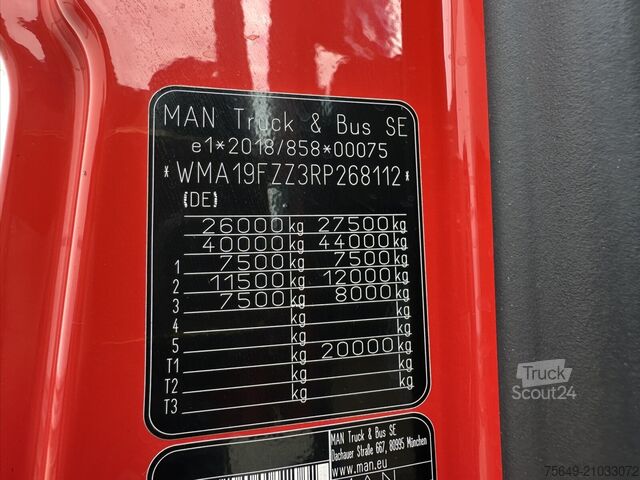 Truck chassis MAN TGS 26.480 6x2-4 BL CH TGS 26.480 6x2-4 BL CH, Lenk-/Lift, OptiView, LED, Navi, Motorabtrieb