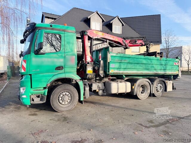 Věžový jeřáb Mercedes-Benz Arocs 2545 L 6x4 HAD Arocs 2545 L 6x4 HAD, Kran Palfinger PK19.001 SLD5, Retarder, Bordmatik, Lenk-/Lift, Funk