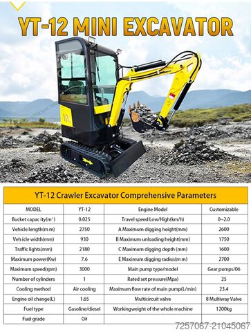 Miniescavatore 1.2 Ton