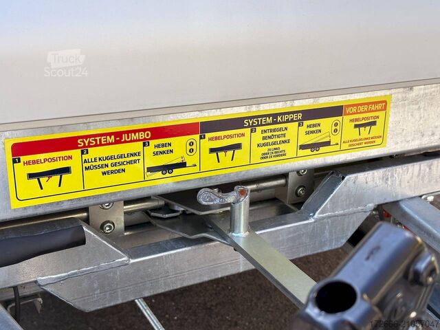 Benne basculante trilatérale Vezeko JUKI 35.3 | STAHLBLECHBODEN 350X185X35CM 3500KG MULTIDREISEITENKIPPER