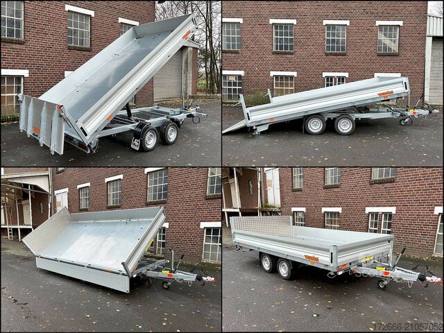 Driezijdige kipper Vezeko JUKI 35.4 | STAHLBLECHBODEN 400X210X35CM 3500KG MULTIDREISEITENKIPPER