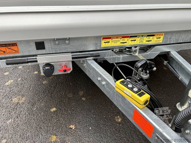 Driezijdige kipper Vezeko JUKI 35.4 | STAHLBLECHBODEN 400X210X35CM 3500KG MULTIDREISEITENKIPPER