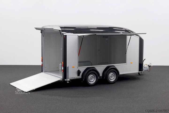 Remorque à caisse Debon C800 ALU ROADSTER SCHWARZ +SEITENKLAPPE +SEITENTÜR
