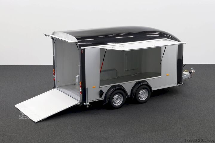 Remorque à caisse Debon C800 ALU ROADSTER SCHWARZ +SEITENKLAPPE +SEITENTÜR