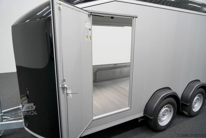 Remorque à caisse Debon C800 ALU ROADSTER SCHWARZ +SEITENKLAPPE +SEITENTÜR