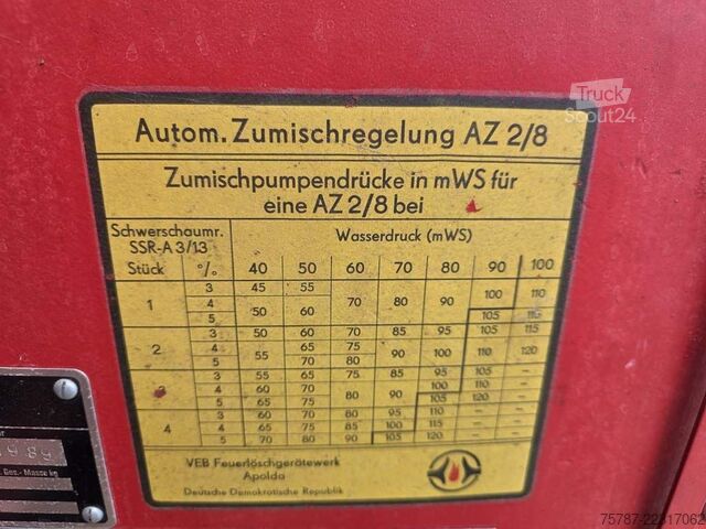 Speciální nákladní automobil  W50 L/LF IFA Löschfahrzeug mit Pumpe + Tank