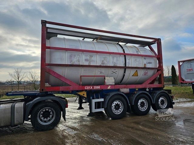 Návěs s výměnnou nástavbou SCHMITZ CARGOBULL Tankchassis mit Tankcontainer, 424.676 KM