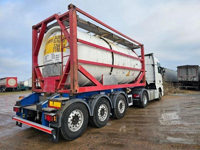 Návěs s výměnnou nástavbou SCHMITZ CARGOBULL Tankchassis mit Tankcontainer, 424.676 KM