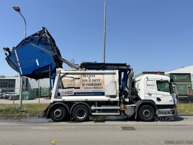 Jeřábové vozidlo Scania P 280 6x2 EEV / HMF 2120-S3 Crane / Geesink GPM...