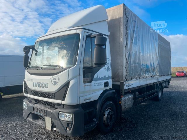 Φορτηγό πλατφόρμα με μουσαμά IVECO Eurocargo140E25Plane/Spriegel/LBW 2.Hand TÜV NEU