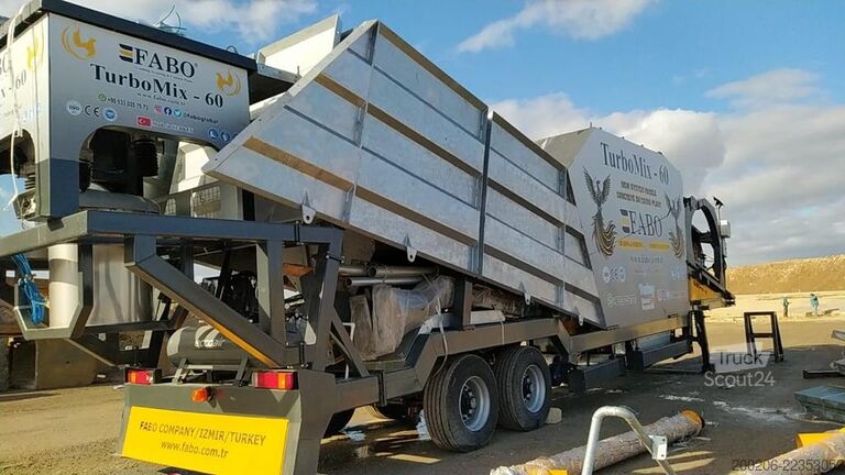 Mobilā betona maisīšanas iekārta FABO mobile concrete mixing plants 60 m³/h Mobile Concrete Mixing Plant