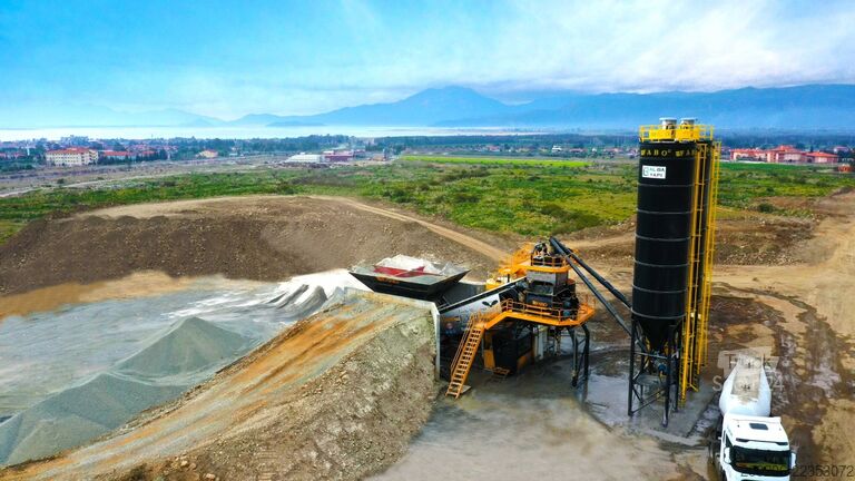 Mobil betongblandningsanläggning FABO mobile concrete mixing plants 100 m³/h Mobile Concrete Mixing Plant