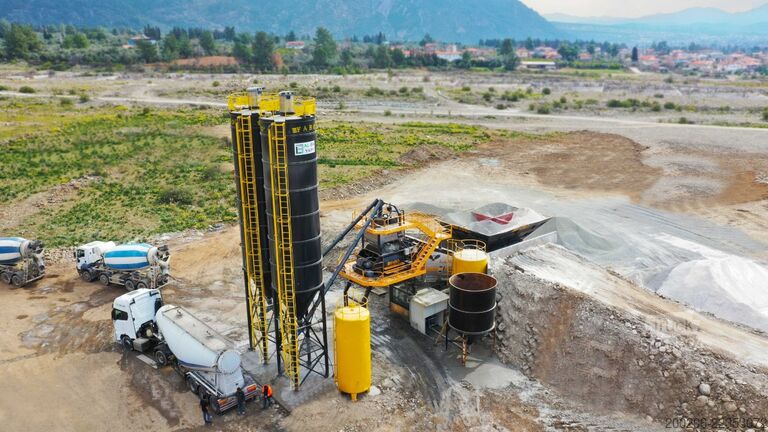 Mobil betongblandningsanläggning FABO mobile concrete mixing plants 100 m³/h Mobile Concrete Mixing Plant