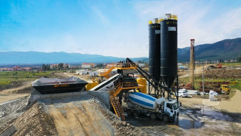 Mobil betongblandningsanläggning FABO mobile concrete mixing plants 100 m³/h Mobile Concrete Mixing Plant