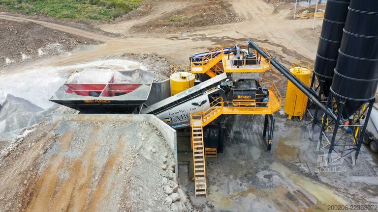 Mobil betongblandningsanläggning FABO mobile concrete mixing plants 100 m³/h Mobile Concrete Mixing Plant