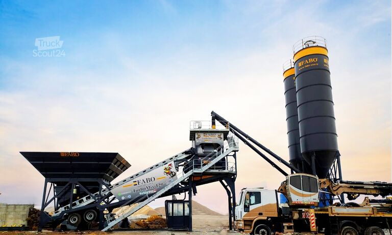 Mobil betongblandingsanlegg FABO mobile concrete mixing plants 120 m³/h Mobile Concrete Mixing Plant