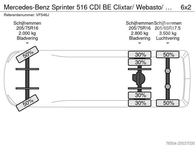 Чемодан Mercedes-Benz Sprinter 516 CDI BE Clixtar/ Webasto/ 27 KUB/ N...