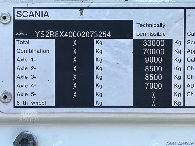 Vrachtwagen met kraan Scania R440 R440 8x4*4 Palfinger PK 65002 SH-E Power L...