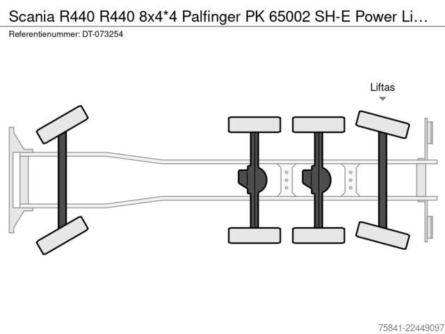 Vinç kamyonu Scania R440 R440 8x4*4 Palfinger PK 65002 SH-E Power L...