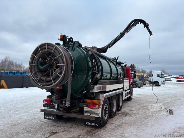 Camion aspirapolvere Scania P 420 8x4*4  Korp & son tank 14500 l + 1500 l /...