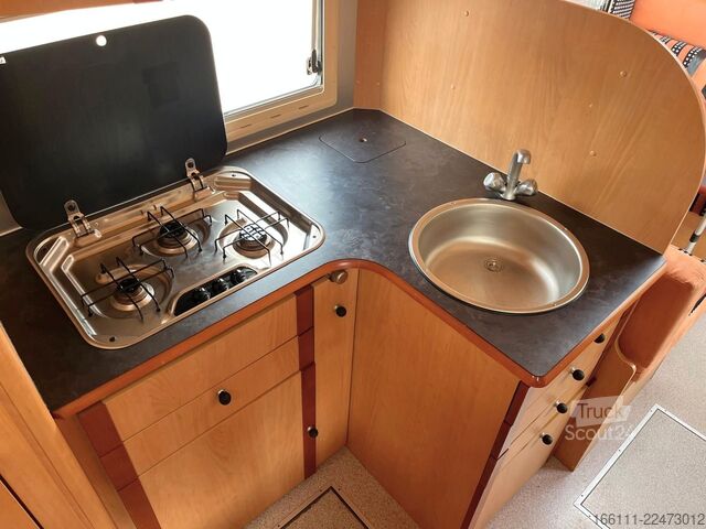 Alkovas kemperis EURAMOBIL A 695 VB - Etagenbetten - Garage - Markise - TV