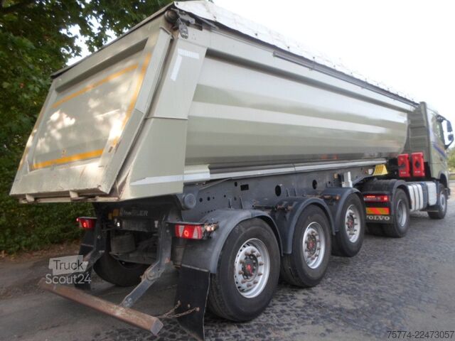 Semiremorcă basculantă MEILLER KISA 3/Stahlmulde/ca. 29 m/E-Verdeck