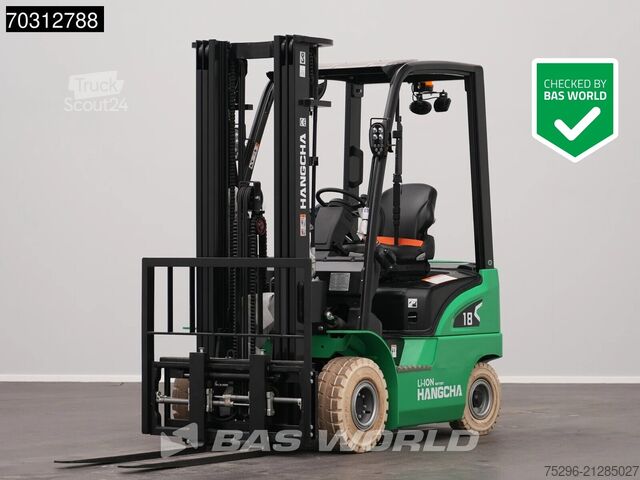 Carretilla elevadora Hangcha CPD18 Li-ion - Triplex - Free lift - Side shift