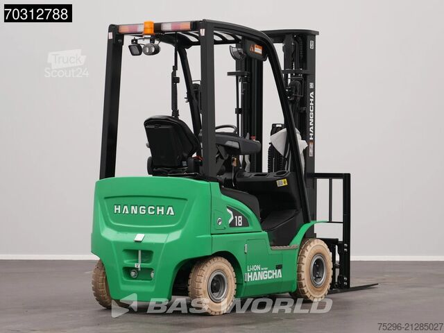 Carretilla elevadora Hangcha CPD18 Li-ion - Triplex - Free lift - Side shift