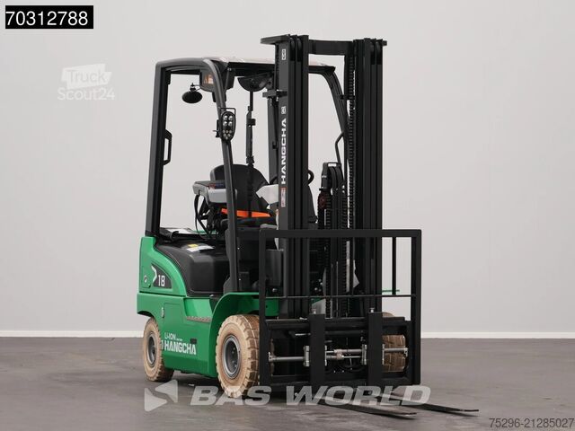 Carretilla elevadora Hangcha CPD18 Li-ion - Triplex - Free lift - Side shift