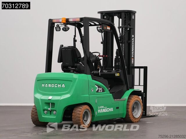 Carretilla elevadora Hangcha CPD35 Li-ion - Triplex - Free lift - Side shift
