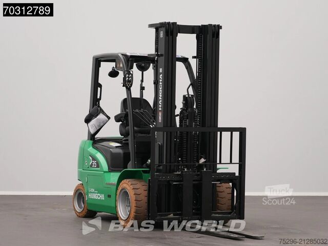 Carretilla elevadora Hangcha CPD35 Li-ion - Triplex - Free lift - Side shift