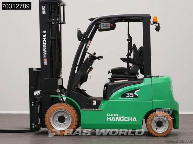 Carretilla elevadora Hangcha CPD35 Li-ion - Triplex - Free lift - Side shift