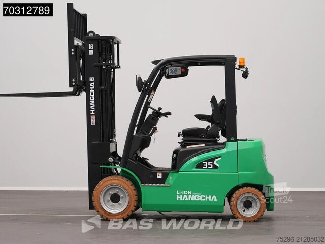 Carretilla elevadora Hangcha CPD35 Li-ion - Triplex - Free lift - Side shift