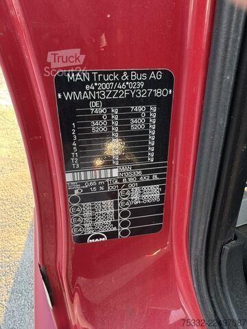 Kuorma-auto umpikorilla MAN TGL 8.180 LL BDF Chassis kurz Rdst 3,6m