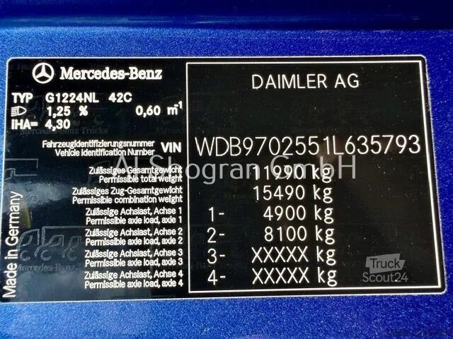 Jäähdytetyt/pakastetut kuljetukset Mercedes-Benz Atego 1224 /Carrier Supra 750/Rohrbahnen/Euro5