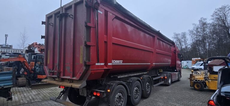 Semi-remorque benne SCHMITZ CARGOBULL SKI 24 SL 9,6, 1. Hand, D-Fzg. HU 03/27