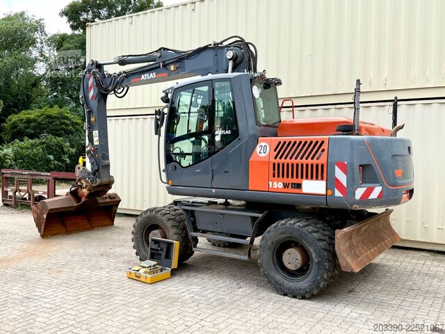 Mobiele graafmachine ATLAS 150W / Topcon GPS / 2015 BJ / 9.836 H