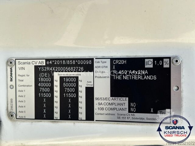 Standartinis vilkikas SCANIA R450A4X2NA