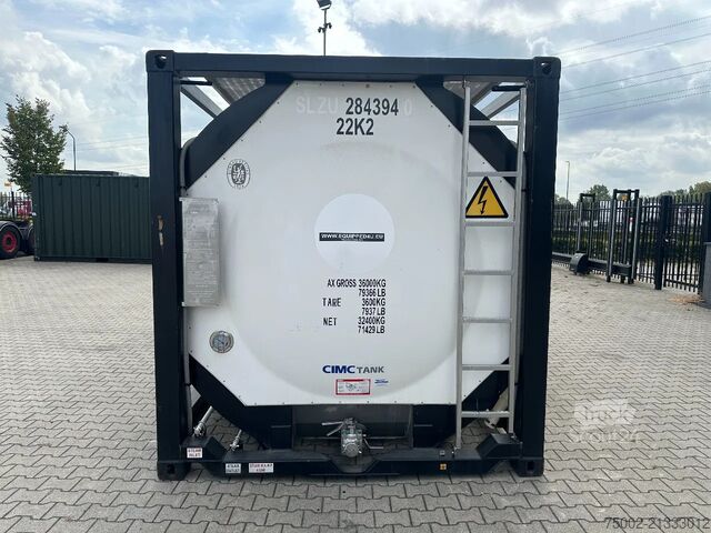 Tank container CIMC 20FT ISO /  25.030L - 1 comp. / L4BN / UN Porta...