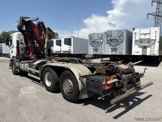 Kipper LKW SCANIA G480 6X2 ABROLLER MIT KRAN  ,RETARDER, EURO 5, SCHROTTGREIFER