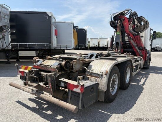 Kipper LKW SCANIA G480 6X2 ABROLLER MIT KRAN  ,RETARDER, EURO 5, SCHROTTGREIFER
