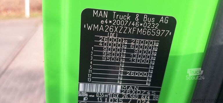 Containertransport MAN 26560/33560 TGX