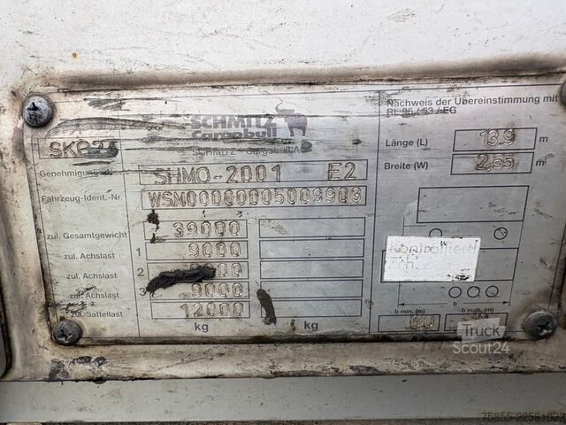 Gesloten bak Schmitz SKO 24 3-Axle Box / SAF Axles / Discbrakes / Li...