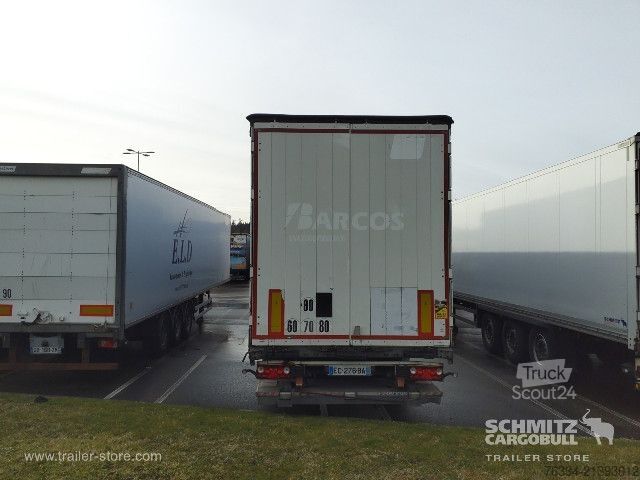 Brandalı açık yarı römork Schmitz Cargobull Semitrailer Curtainsider Standard Hayon