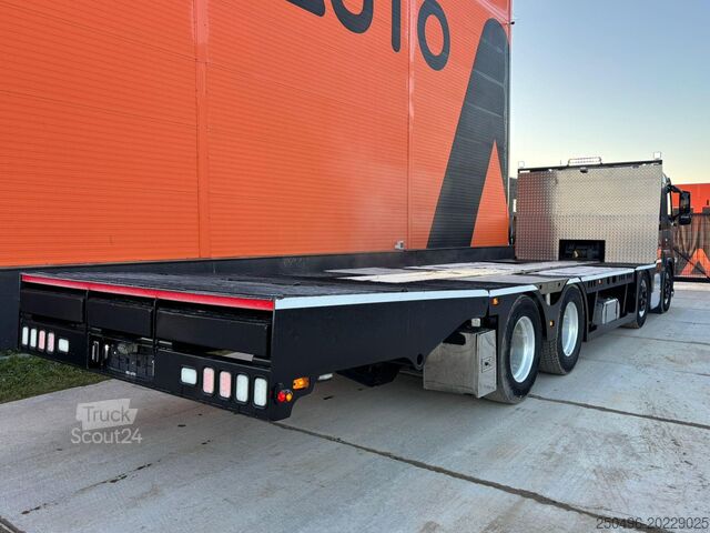 Autotransportieris Volvo FM 500 8x4 VANG PLATFORM L=9273 mm / RAMPS L=23...