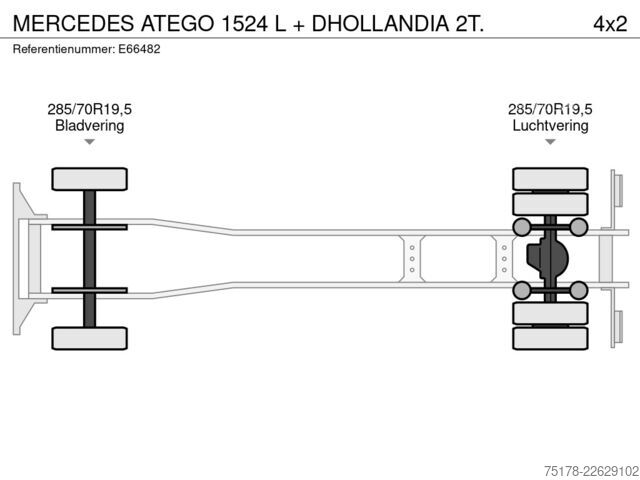 Kuffert Mercedes-Benz ATEGO 1524 L + DHOLLANDIA 2T.