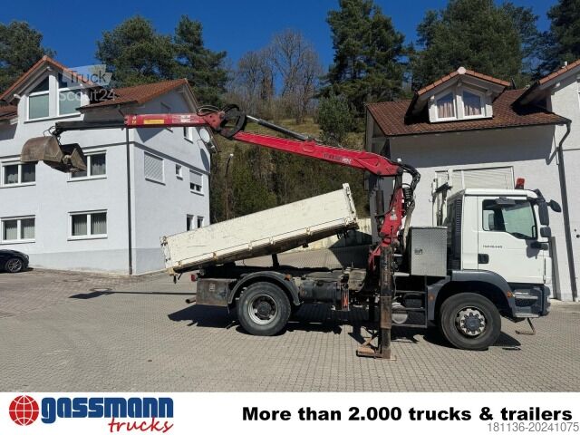 Kipper LKW MAN TGM 18.340 4x4 BB mit Penz Kran 11.83 SH, Funk